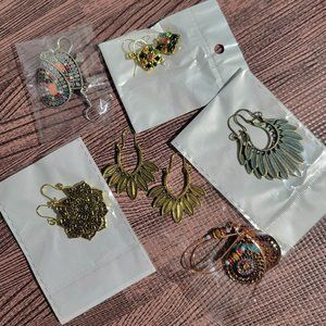 6 Pairs of Earrings - Dangle up to 2"